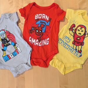 Marvel Superhero Onesie Set
